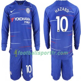 Tenue Chelsea Hazard 10 Enfant Domicile 2018-2019 Maillot de Foot ML